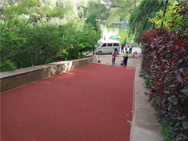 资阳彩色路面施工